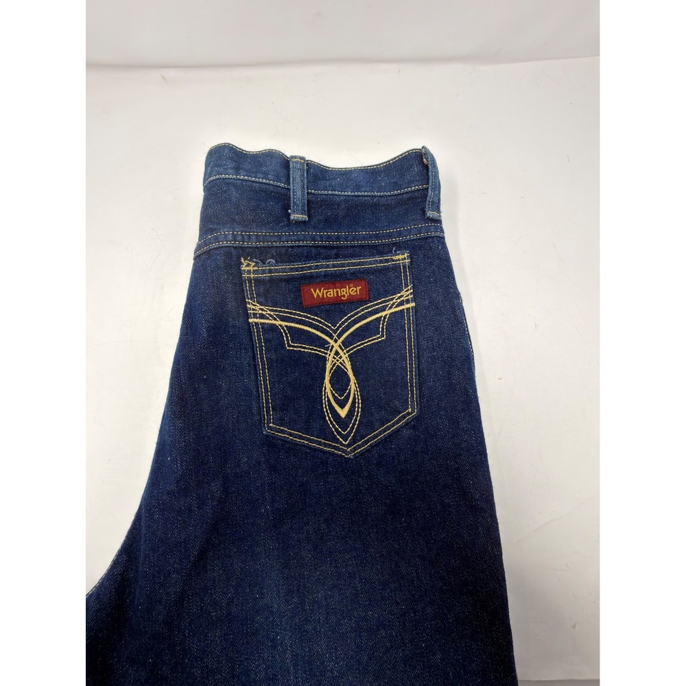 Vintage 70s Wrangler 1J741 Jeans NWT Deadstock USA Rainbow Tag Novelty Lasso 36L